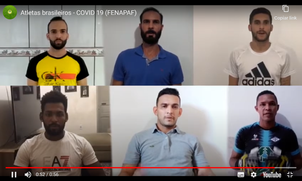 Em vídeo com participação de atletas rondonienses, Fenapaf pede que jogadores tenham acesso ao auxílio emergencial