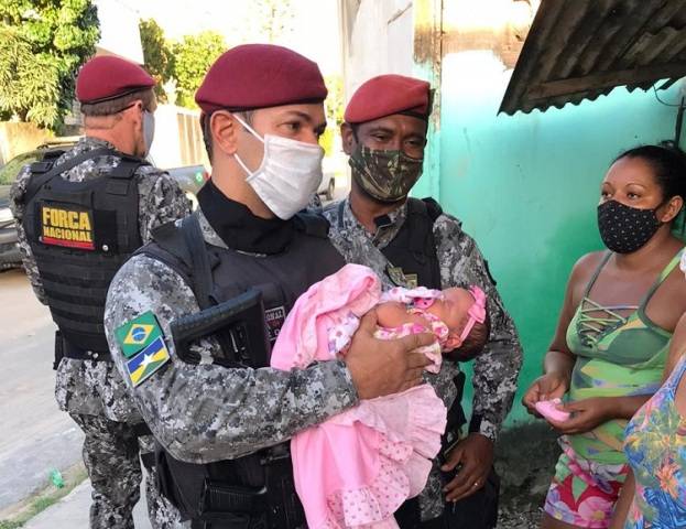 Integrando Força Nacional, policial militar de Vilhena ajuda a salvar a vida de criança recém-nascida, em Pernambuco