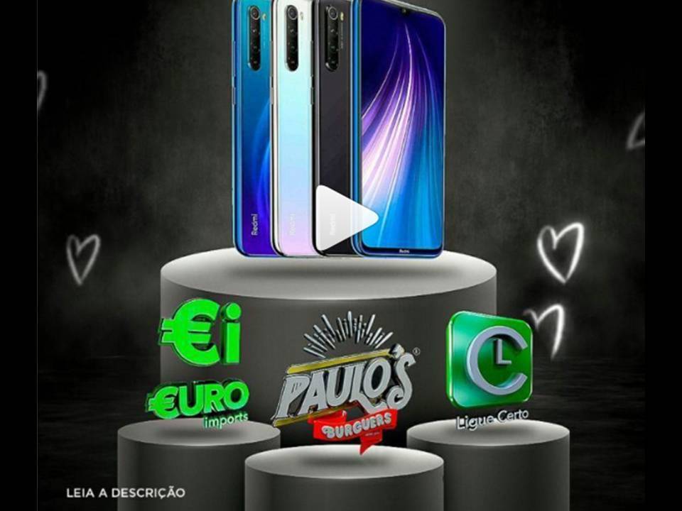 Empresas de Vilhena sorteio amanhã um celular Xiaomi Redmi Note 8; veja como concorrer