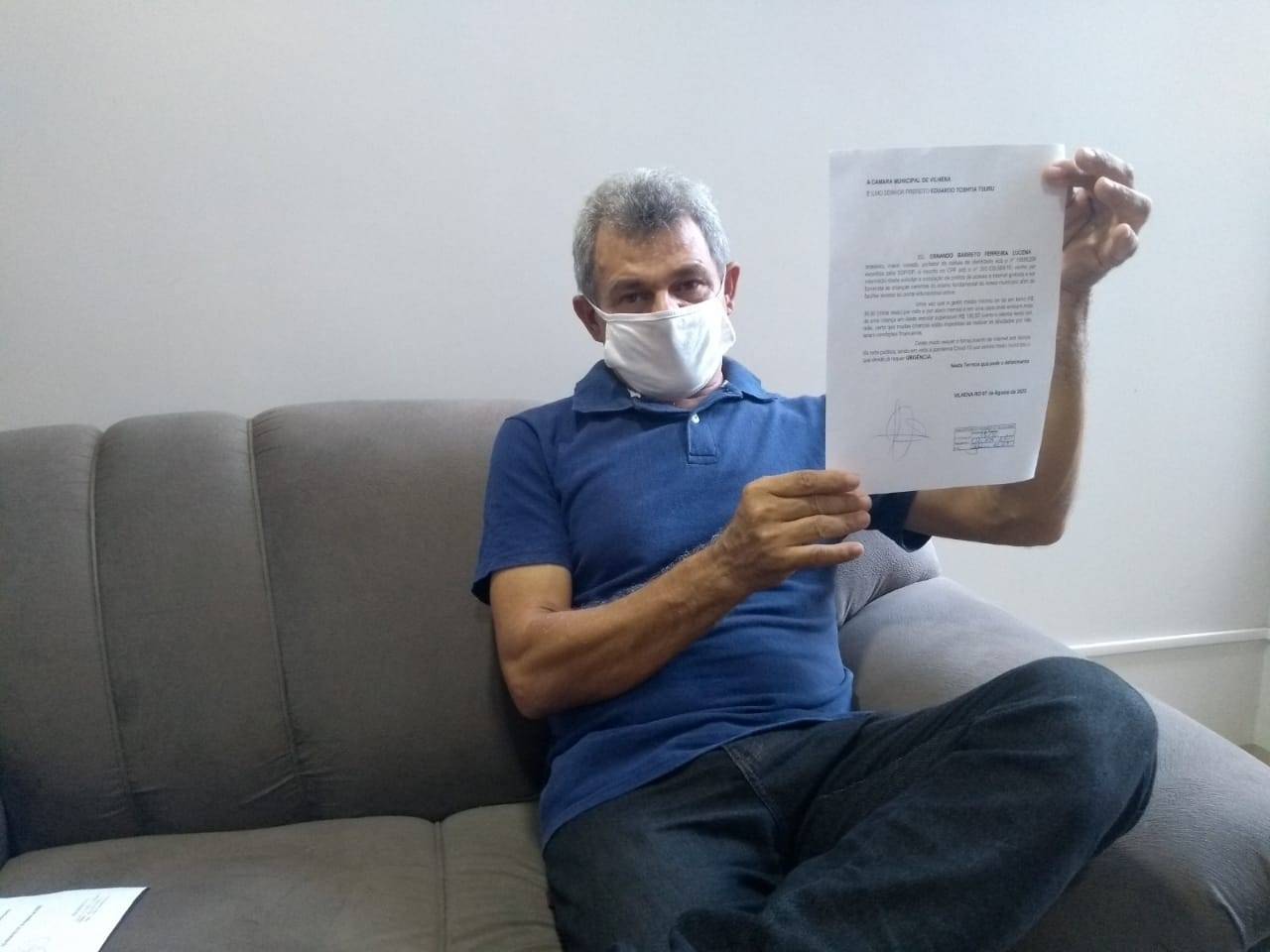 Ex-vereador homologa petição para que Câmara aprove implantação de internet gratuita em bairros carentes de Vilhena