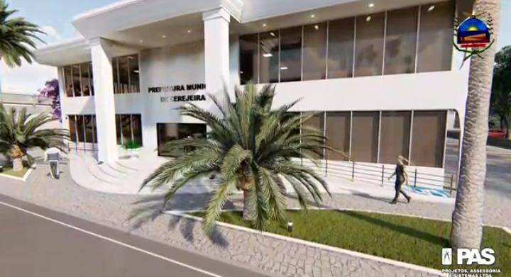 ASSISTA: vídeo mostra como vai ficar novo prédio da prefeitura de Cerejeiras; obra foi anunciada na semana passada
