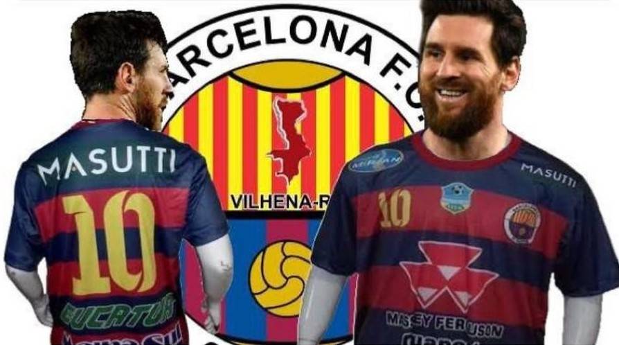 Com a possível saída de Messi do Barça, internautas pedem argentino no Barcelona de Rondônia