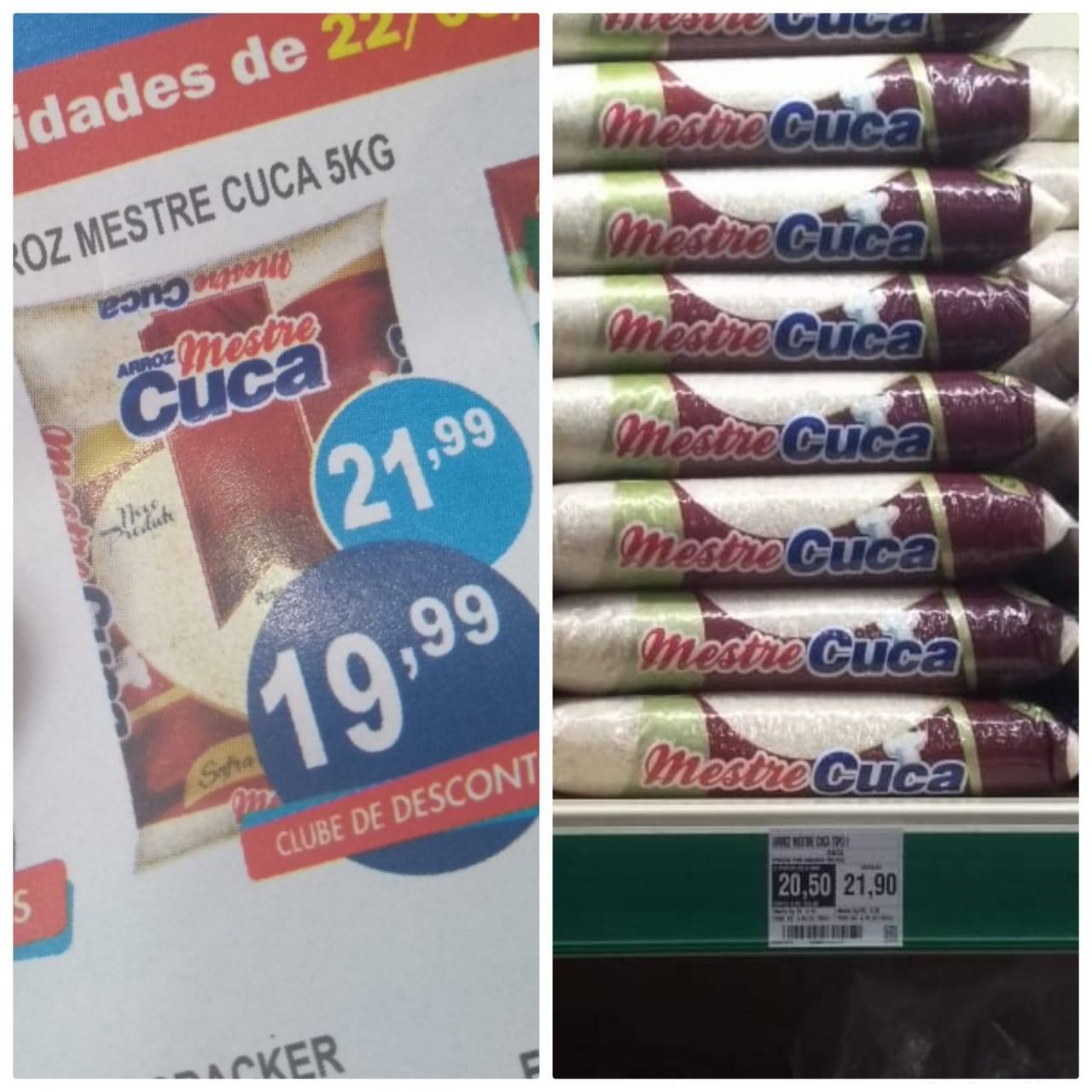 Assim como no restante do país, em Vilhena preços do arroz e de outros ítens da cesta básica disparam