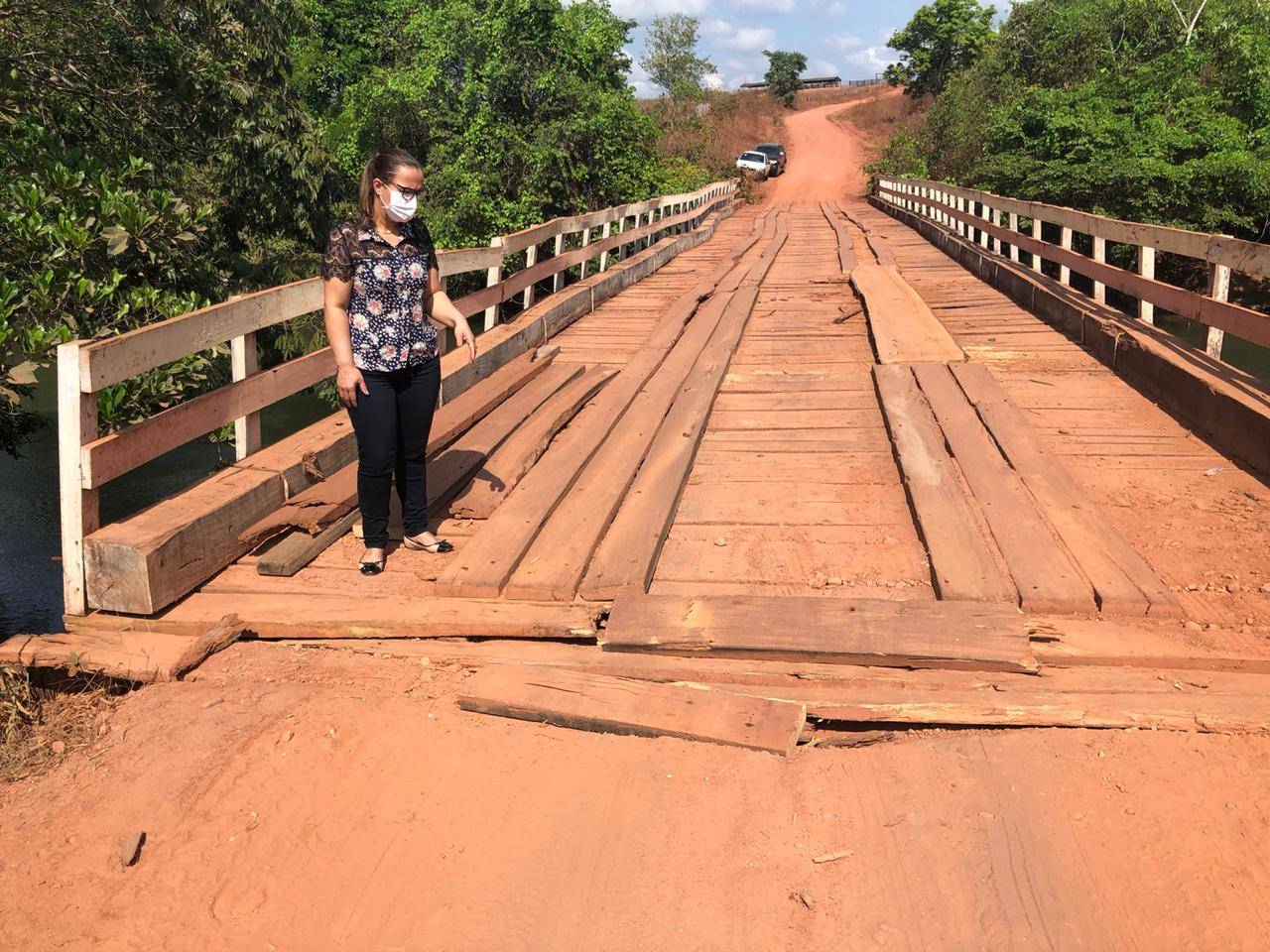 Deputada Rosangela Donadon pede recuperação urgente de ponte na Linha 85, em Vilhena