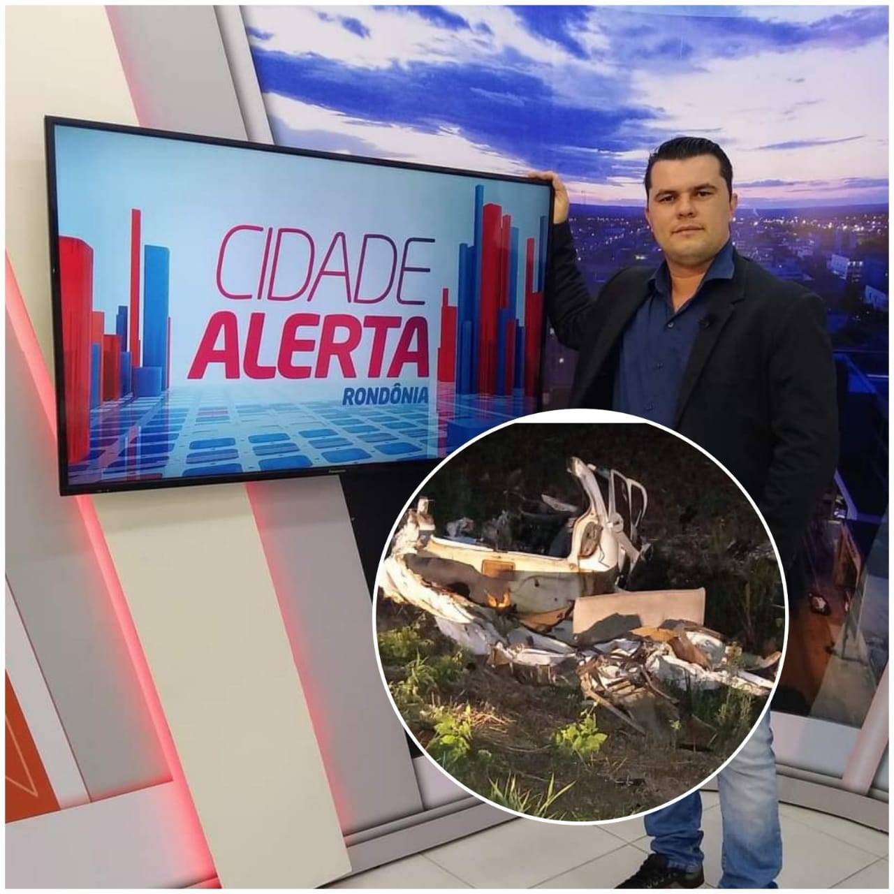 Luto na imprensa de Vilhena: radialista morre em acidente na BR 174; colisão com carreta deixou carro destruído