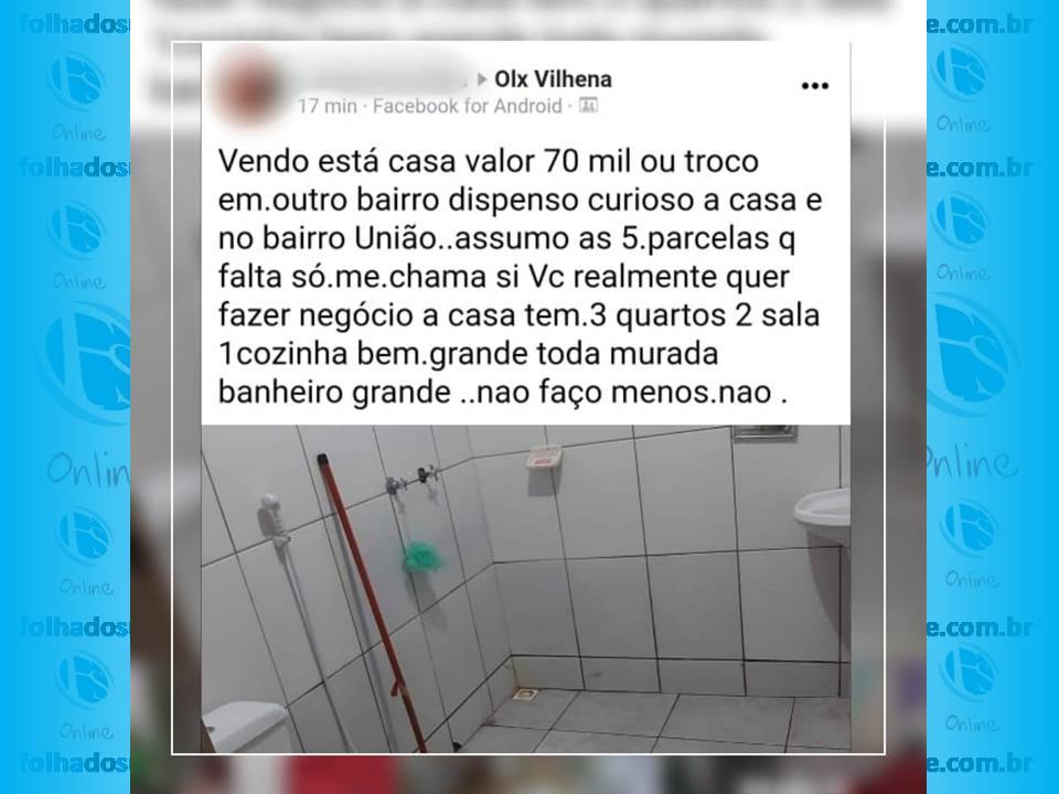 Moradora tenta vender casa popular em grupo no Facebook, é alertada e retira anúncio; Semas alerta sobre riscos
