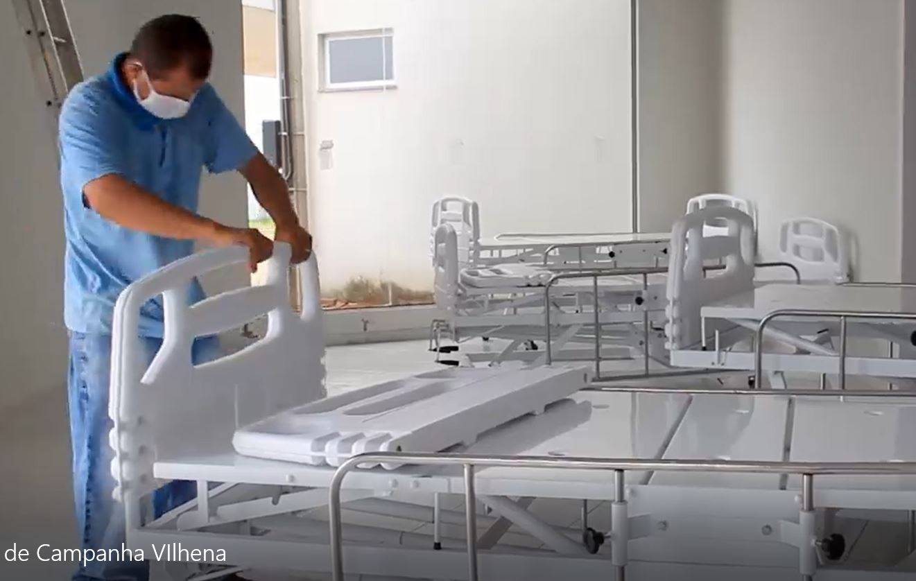 VÍDEO: com “UTI Covid” 100% ocupada, Vilhena suspende provas do ENEM e vai inaugurar hospital de campanha