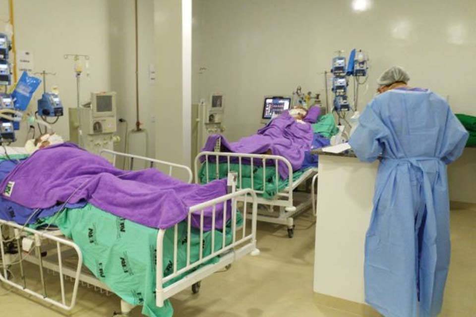 Vindos de várias cidades, 11 pacientes intubados lutam pela vida na UTI de Vilhena, que está com 16 dos 20 leitos ocupados