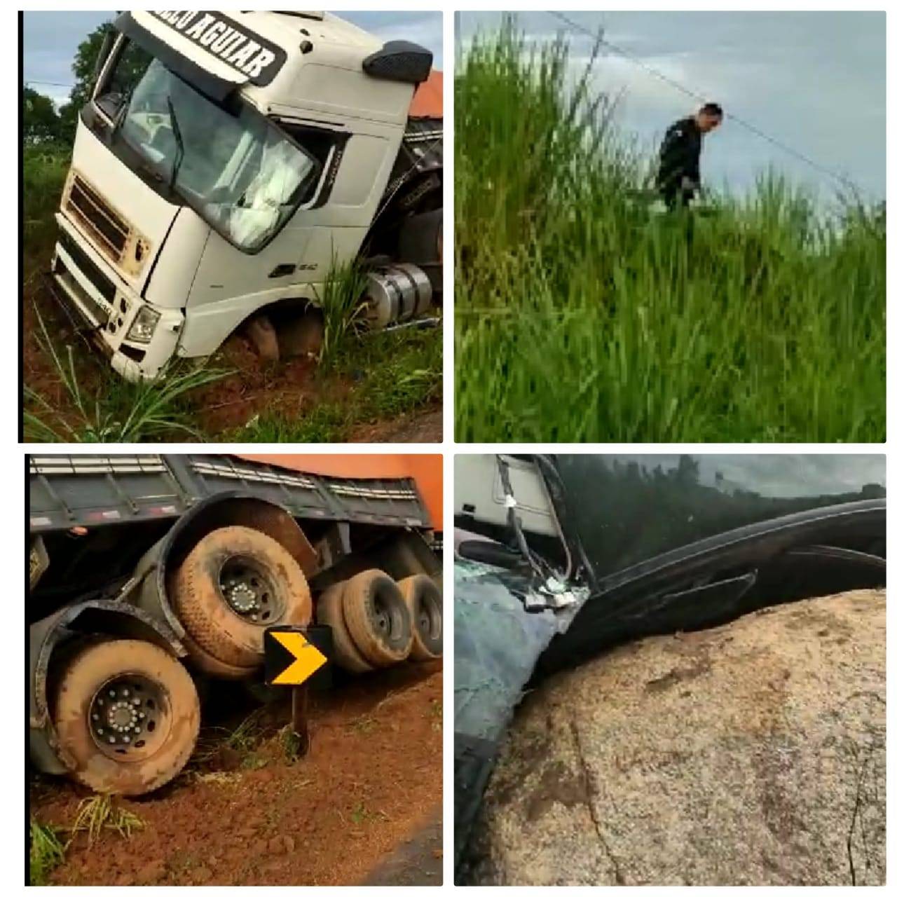VÍDEO: policial militar de Pimenteiras do Oeste sobrevive após carro atingir carreta e capotar várias vezes na BR 435