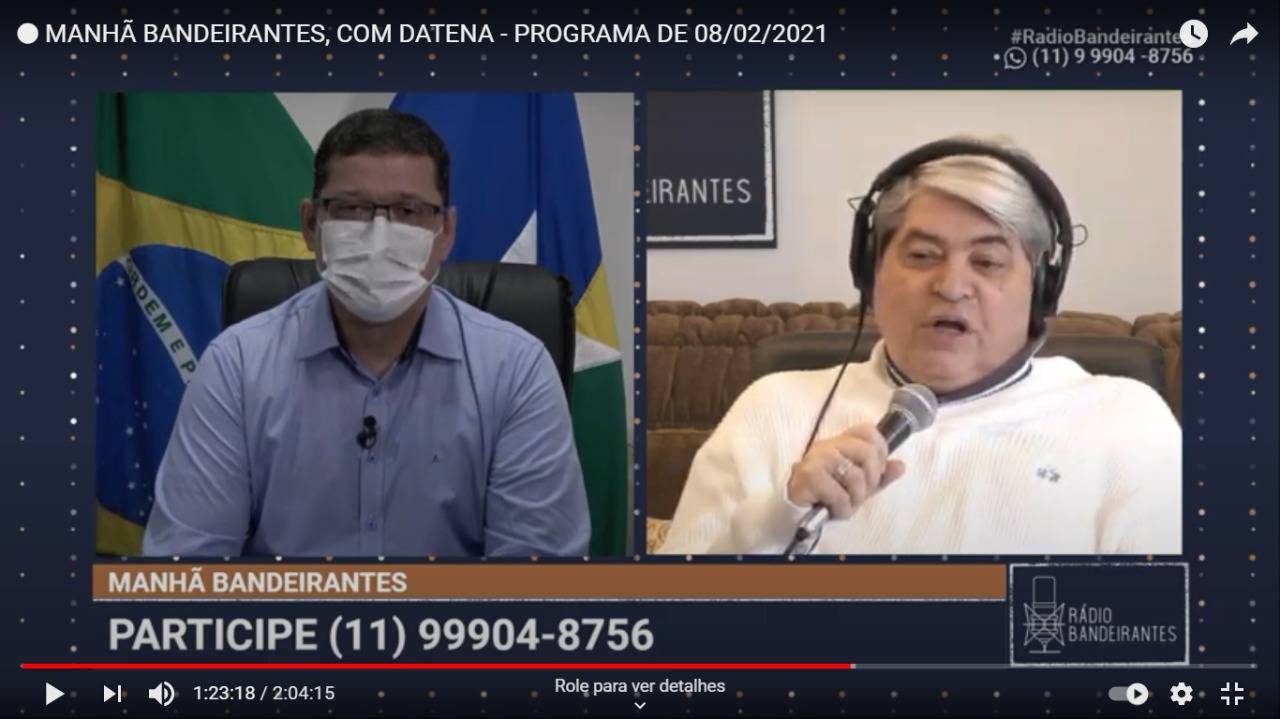 Em entrevista a Datena, Marcos Rocha volta a falar de déficit de médicos em RO e diz que está mais preocupado em salvar vidas
