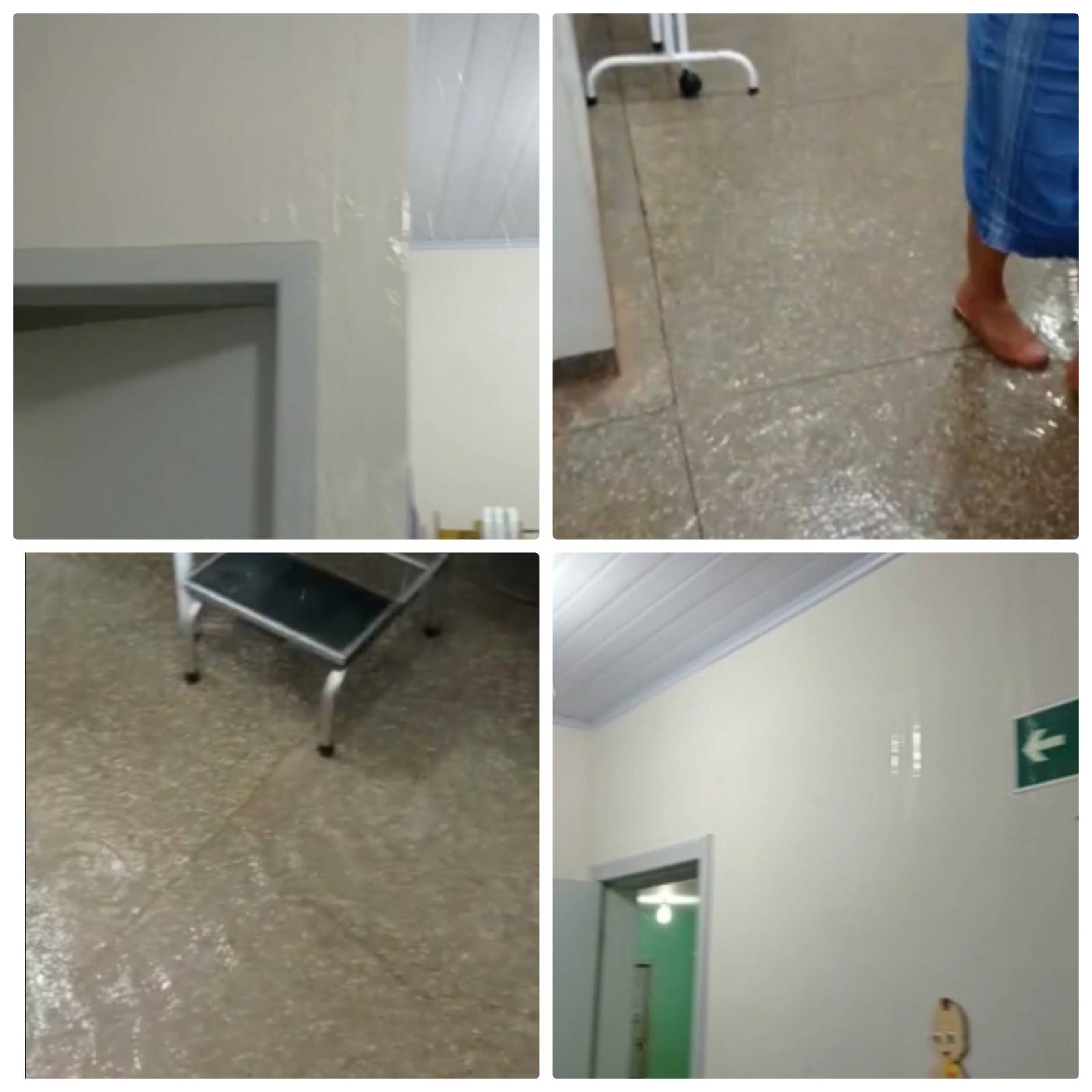 ASSISTA: vídeo mostra água de chuva jorrando em postinho de saúde; prefeitura promete resolver problema