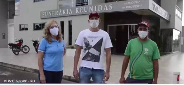 ASSISTA: em Rondônia, vereador grava vídeo ao lado de dona de funerária e de coveiro para alertar sobre pandemia