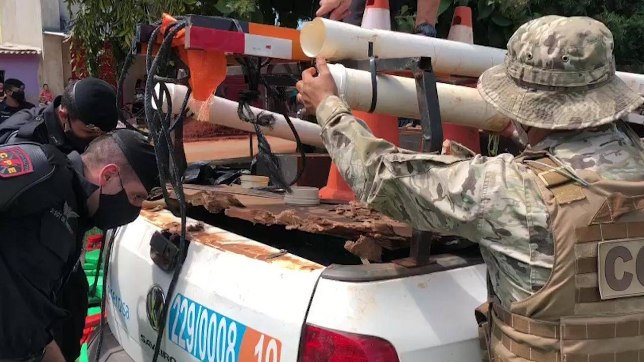 ASSISTA: viraliza em RO vídeo mostrando apreensão de drogas em carro roubado com logomarca da Energisa; dois morreram em tiroteio