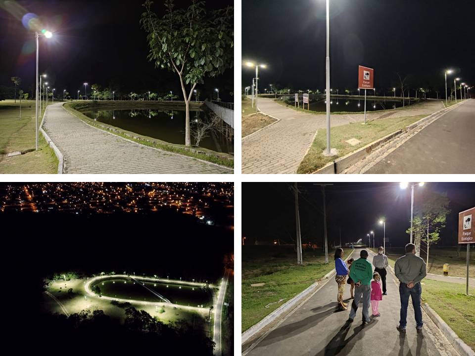 Parque Ecológico de ViIlhena ganha iluminação de LED; ação proporciona segurança, beleza e conforto para os vilhenenses