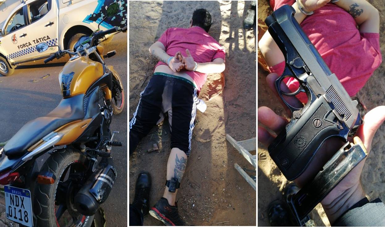 Usando tornozeleira eletrônica, homem armado com pistola é preso e diz que está sendo ameaçado de morte pelo PCC