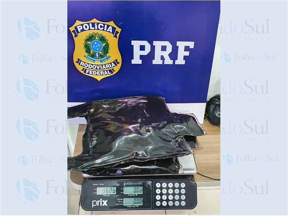 Vídeo: PRF apreende em Vilhena, quase 4 quilos de cocaína com homem que viajava em ônibus