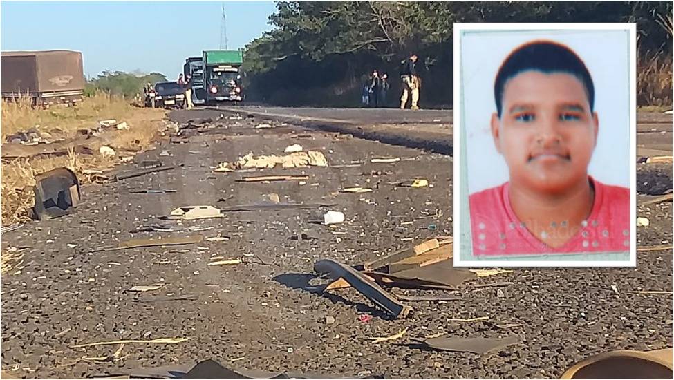 Vilhenense de 19 anos morre na hora, após carro que dirigia ser “partido ao meio” por caminhão na BR 364
