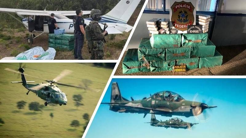 Ação conjunta entre a PF e FAB, com apoio do GEFRON/MT, resulta na apreensão de uma aeronave e mais de 320 kg de cocaína