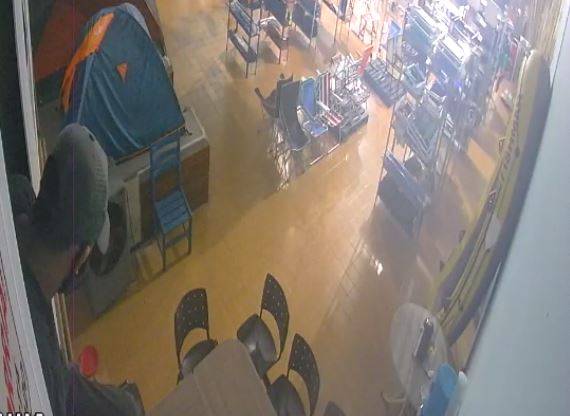 ASSISTA VÍDEO: ladrões invadem loja e fogem levando 5 pistolas, 2 revólveres e mais de 3 mil munições