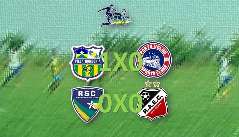 Vitória do Villa Rondônia sobre o Porto Velho e empate sem gols entre Rondoniense e Real Ariquemes pela semifinal do Sub-20