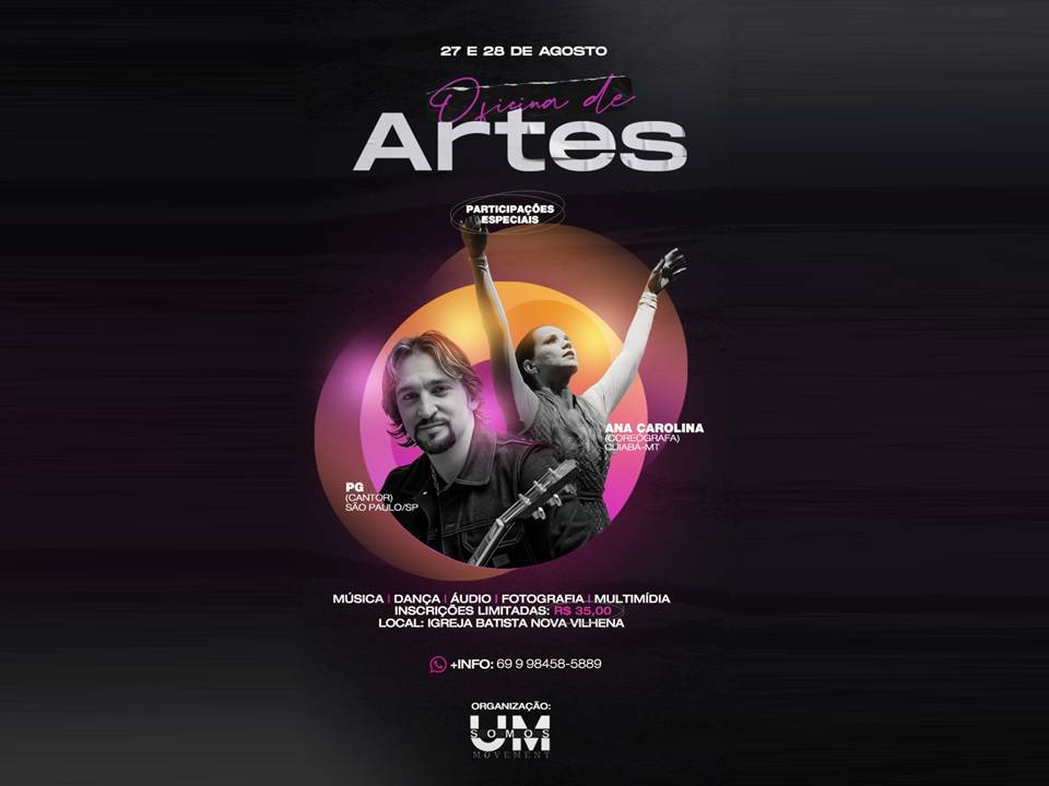 Com participação do ex-vocalista da Oficina G3, Oficina de Artes vai oferecer capacitação à jovens em Vilhena