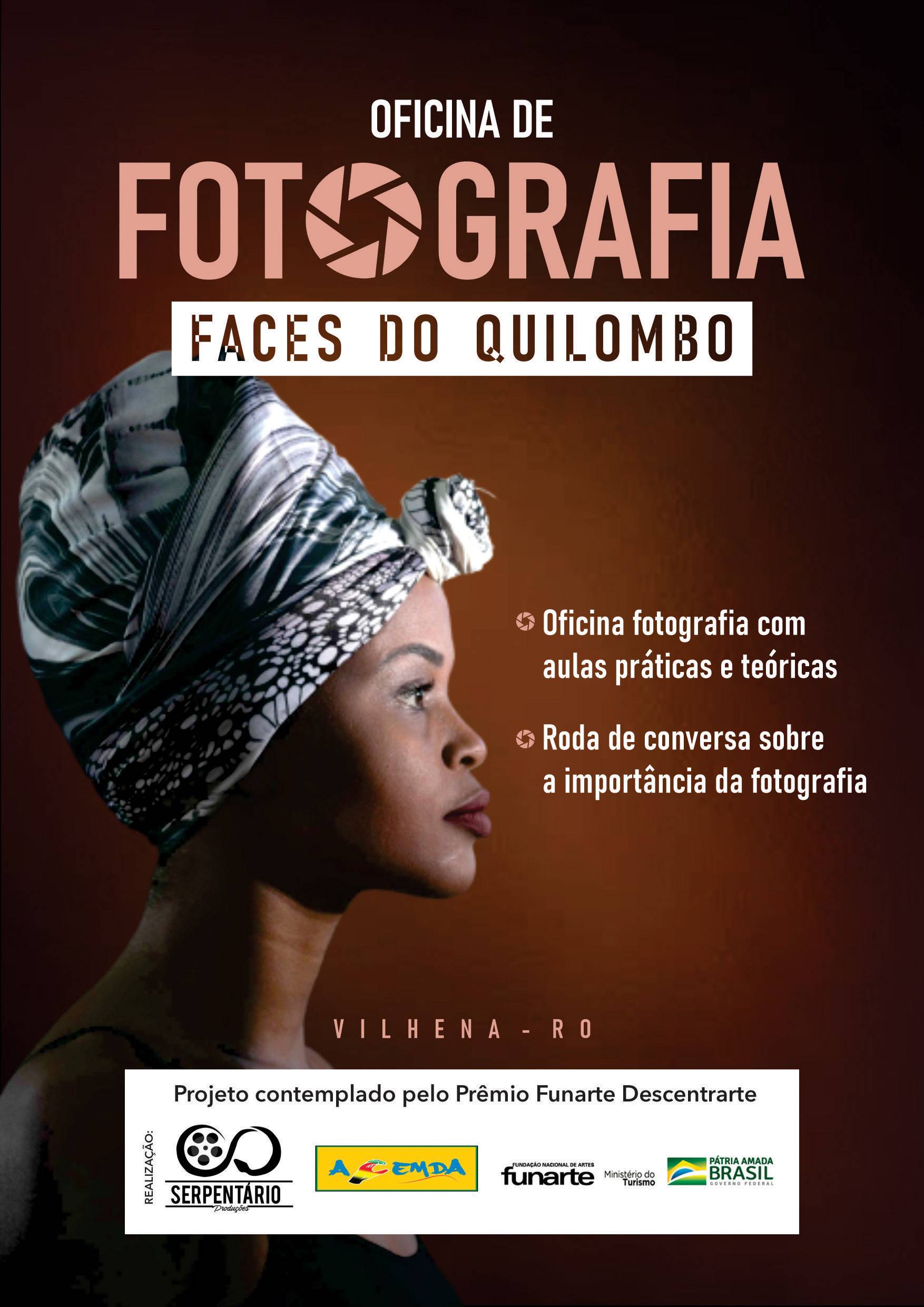 Oficina de fotografia “Faces do Quilombo” será ministrada para alunos de escola pública, em Vilhena