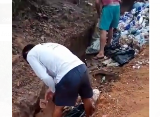 ASSISTA: vídeo gravado por sitiante mostra lixo jogado à beira de estrada após evento realizado em Vilhena