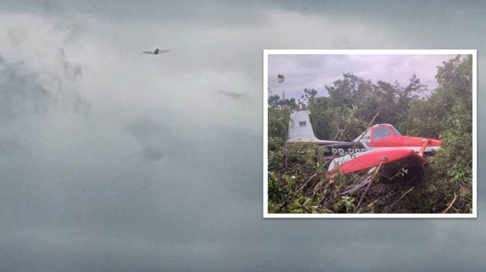 Vídeo mostra avião sendo "sacudido"  por ventos fortes momentos antes da queda em Vilhena