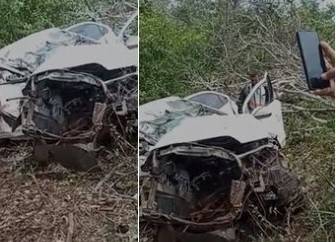 Identificados pai e filha mortos na BR 364; polícia descarta presença de outras pessoas no carro que ficou destruído