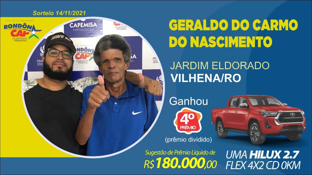 Funcionário público de Vilhena fatura o 4º prêmio no Rondoncap e “divide” picape zero avaliada em R$ 180 mil