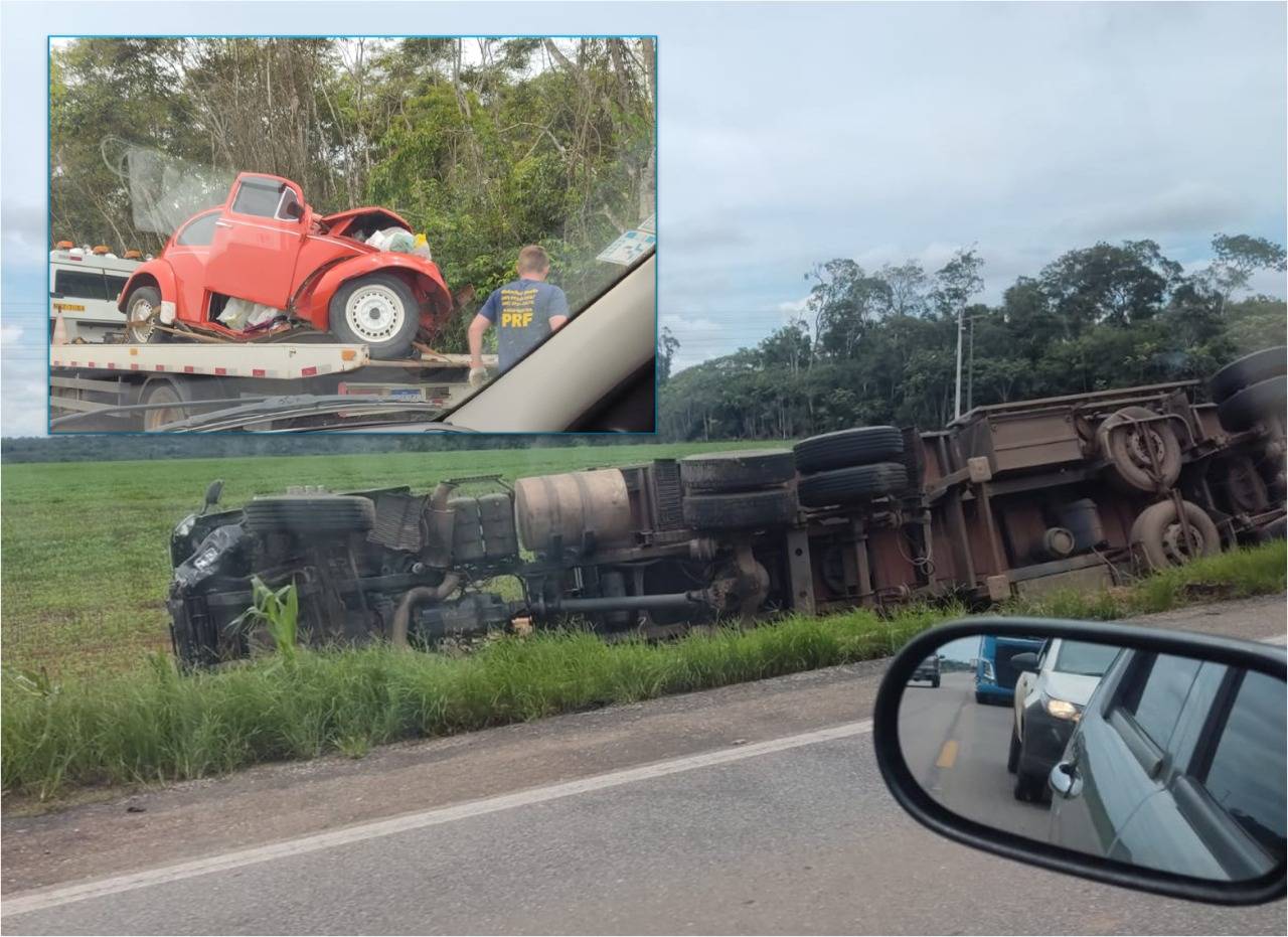 ASSISTA VÍDEO: homem de 78 anos que morreu preso a ferragens após carreta atingir Fusca entre Vilhena e Comodoro é identificado