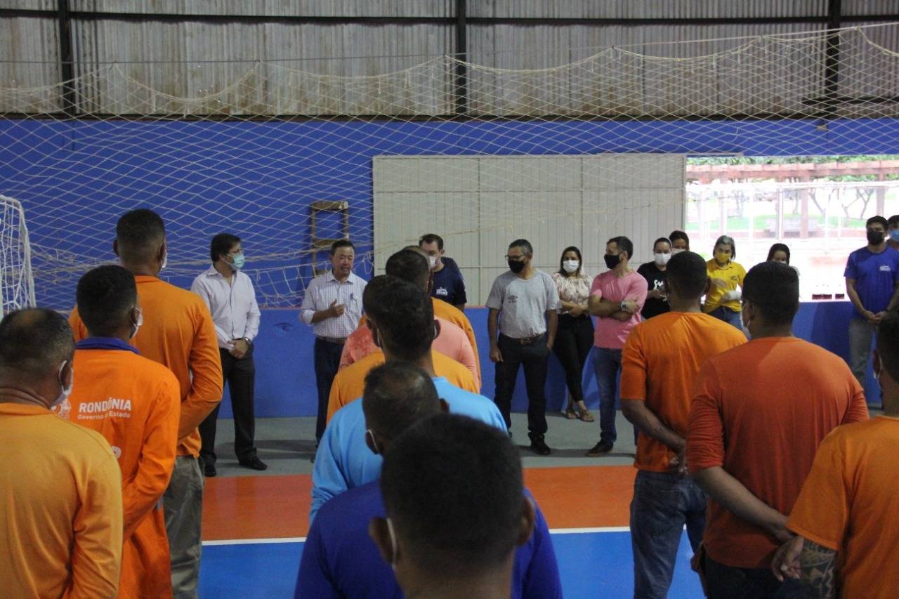 Após trabalho conjunto, reforma do Ginásio Geraldão é entregue: serviço feito por apenados é elogiado por autoridades