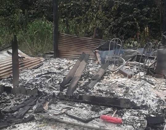 Filhotinho de gato e cachorrinha morrem queimados e casal perde tudo em incêndio na área rural de Vilhena; saiba como ajudar