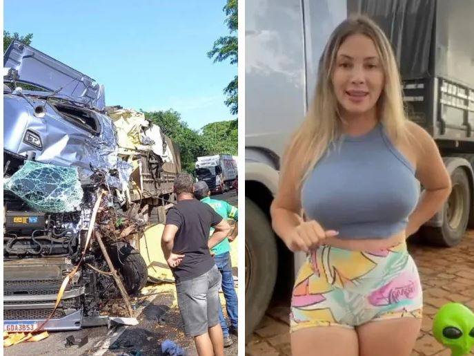 VEJA VÍDEO: com 1,44 milhão de seguidores, caminhoneira youtuber sofre acidente em rodovia que liga Mato Grosso a Rondônia