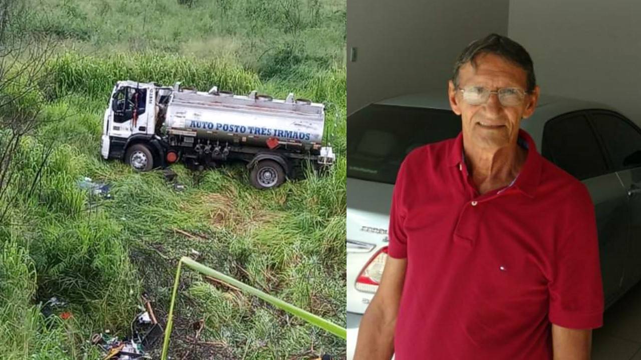 Motorista pioneiro em Vilhena morre aos 72 anos após caminhão sair da pista; mal súbito pode ter provocado acidente fatal na BR 364
