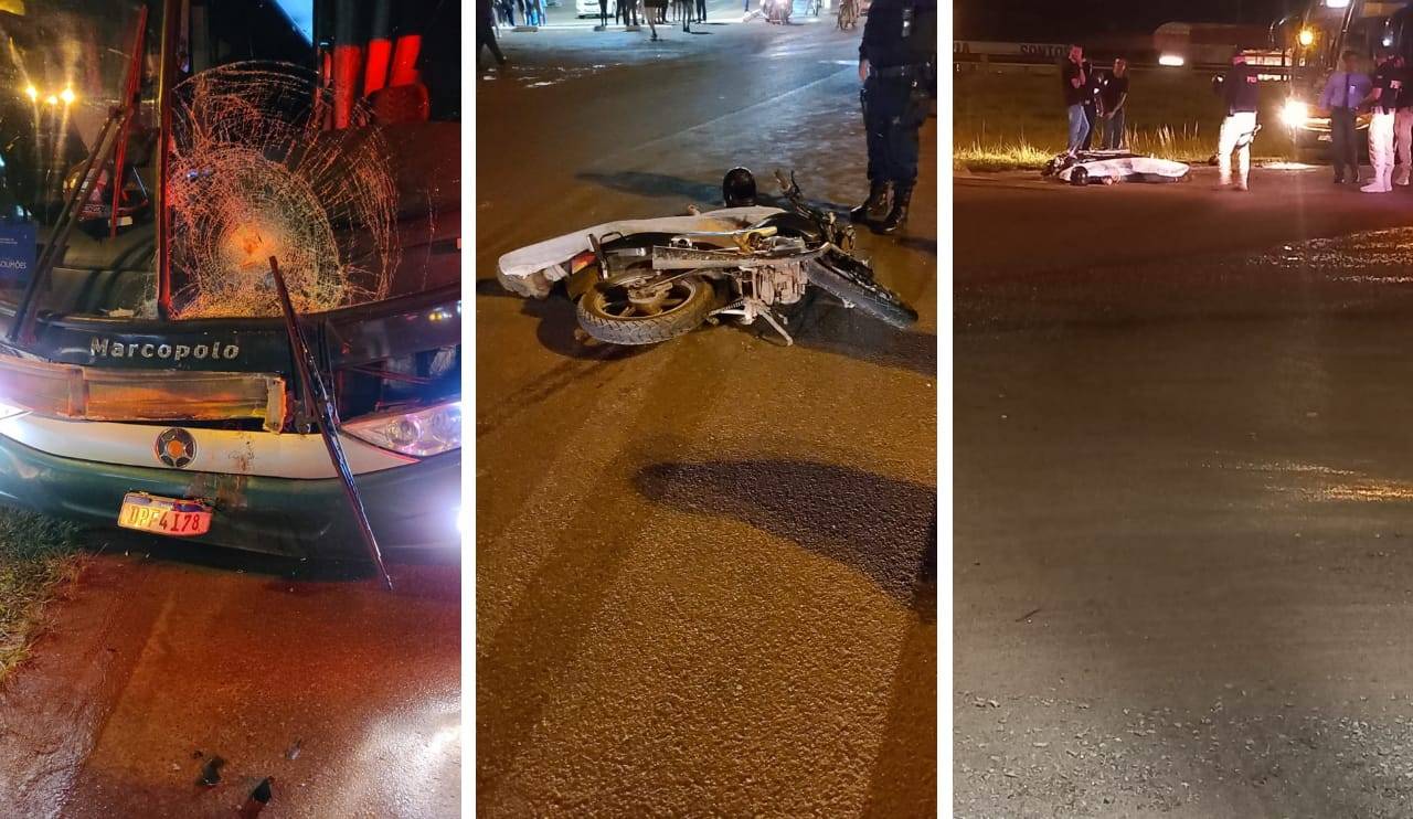Identificado rapaz de 24 anos que morreu após bater de moto em ônibus que traz universitários de Comodoro para Vilhena