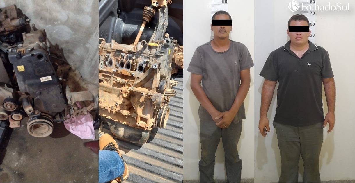 Presos em Vilhena mecânicos que “depenaram” carro furtado no Conselho Tutelar de Cerejeiras