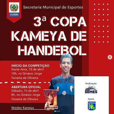 Vilhena recebe equipes de Rondônia, Mato Grosso e Amazonas para a 3ª Copa Kameya de Handebol