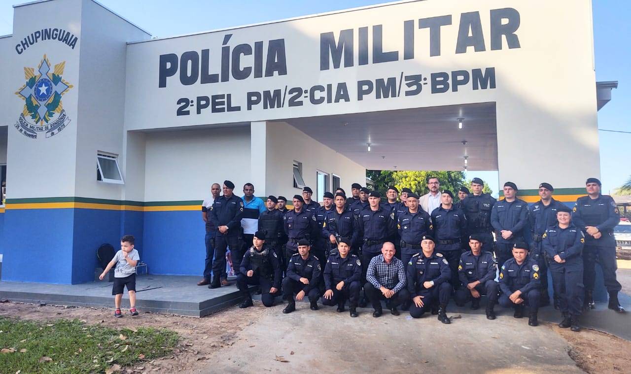 Quartel da Polícia Militar em Chupinguaia é inaugurado pelo deputado Ezequiel Neiva e comando da Segurança Pública