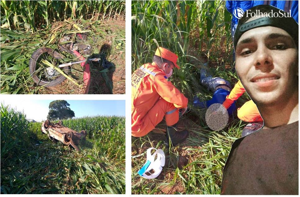 URGENTE: jovem motociclista morre na hora após ser atingido por picape na BR 435, em Cerejeiras