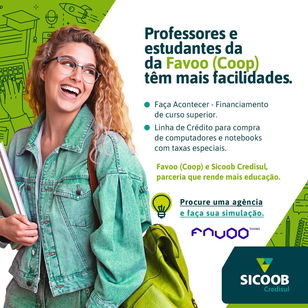 Sicoob Credisul oferece linhas de crédito estudantil para graduação e compra de notebooks e computadores