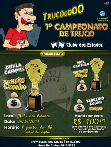 Torneio de truco começa nesta semana no Clube dos Estados