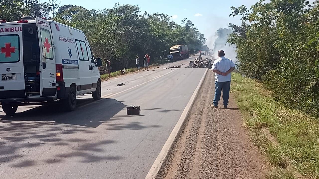 ATENÇÃO, IMAGENS APAVORANTES: vídeo no WhatsApp mostra acidente que deixou quatro mortos entre cidades de MT
