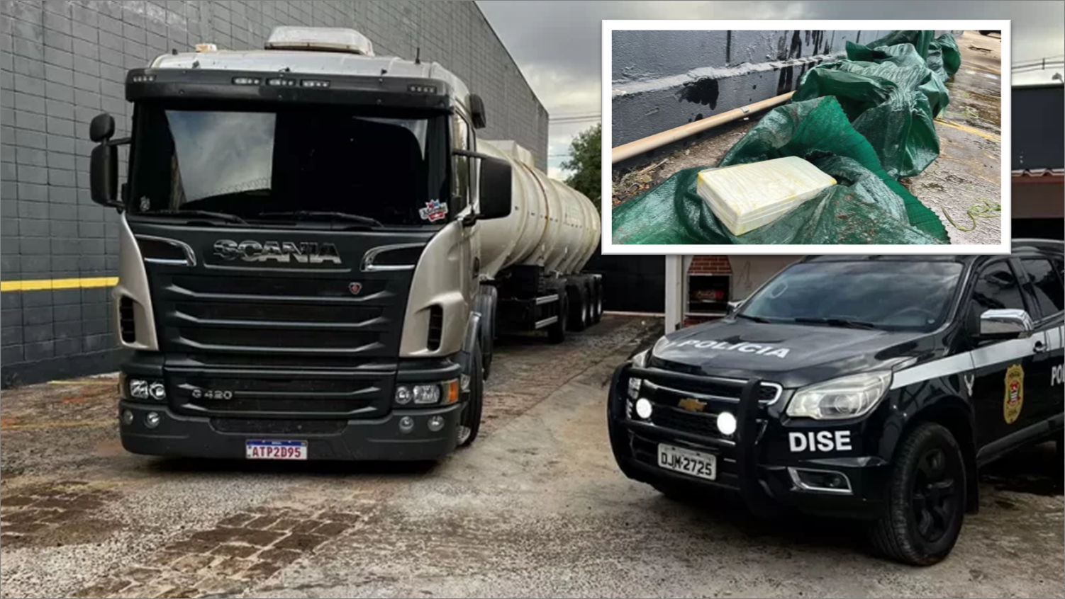 Polícia de São Paulo apreende 91 tabletes de cocaína dentro de carga de óleo de Rondônia