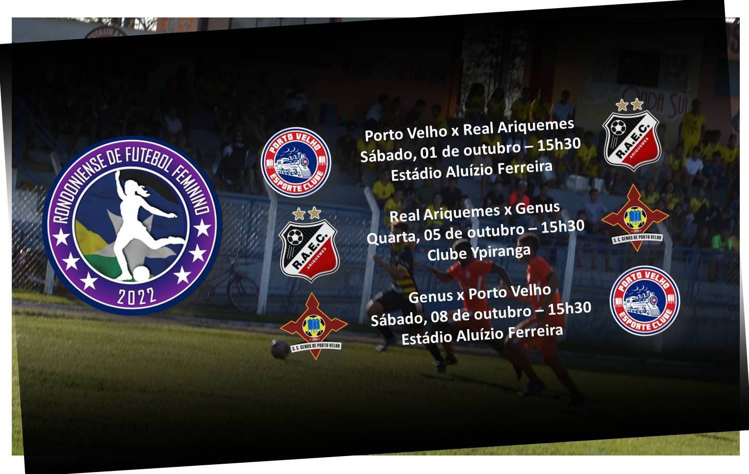 FFER divulga tabela do Campeonato Rondoniense de Futebol Feminino 2022; Porto Velho irá sediar o torneio