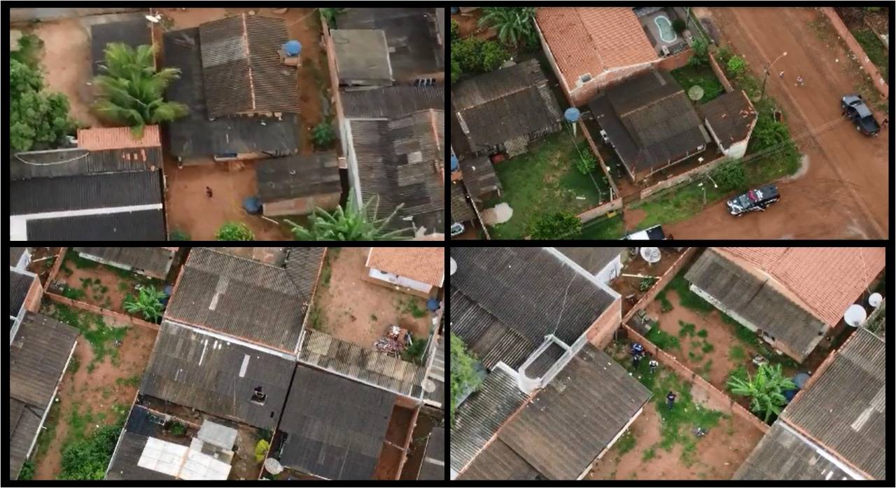 ASSISTA: vídeo gravado por drone mostra prisão do homem que havia acabado de matar outro em Vilhena
