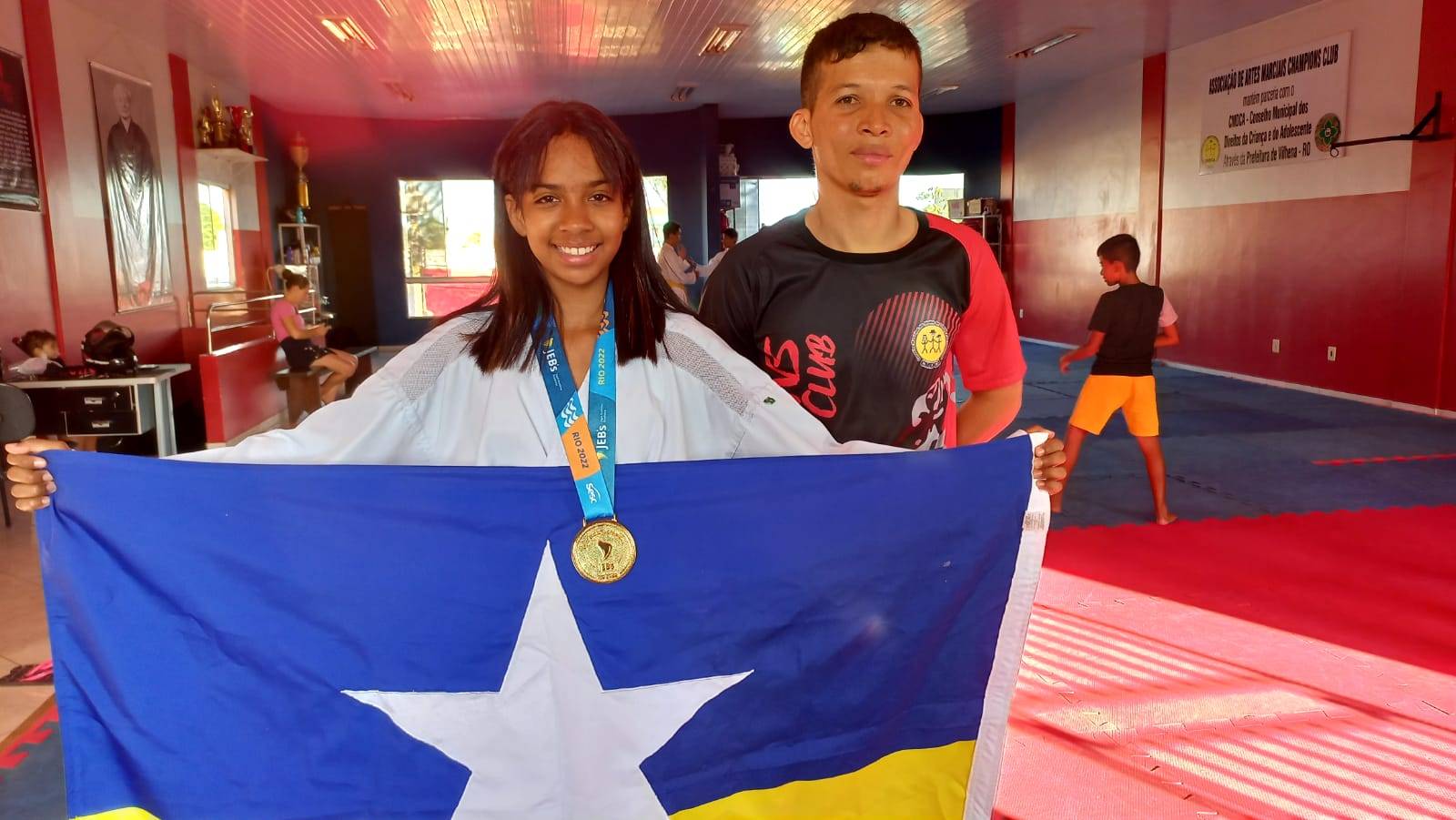 Atleta vilhenense de 12 anos conquista medalha de ouro nos Jogos Escolares Brasileiros realizados em Rio de Janeiro