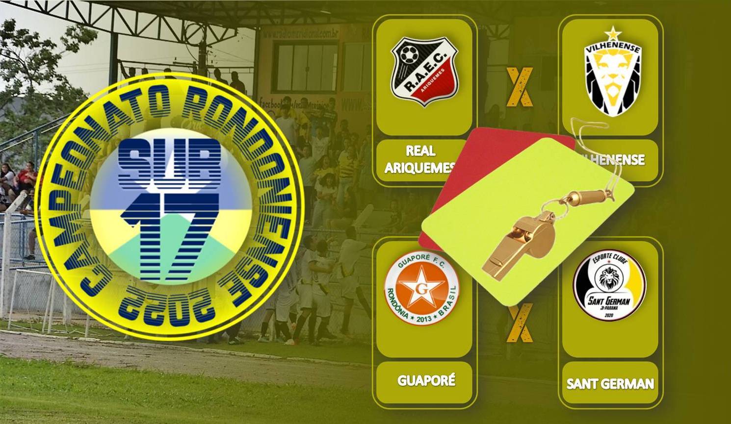 Árbitros são escalados para as semifinais do Campeonato Rondoniense Sub-17