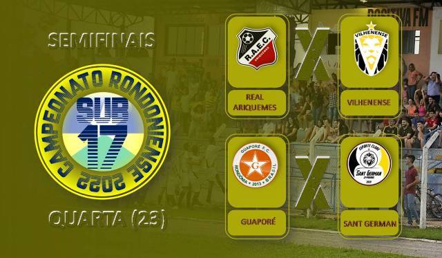 Jogos de volta das semifinais do Campeonato Rondoniense Sub-17 serão na quarta-feira, define FFER