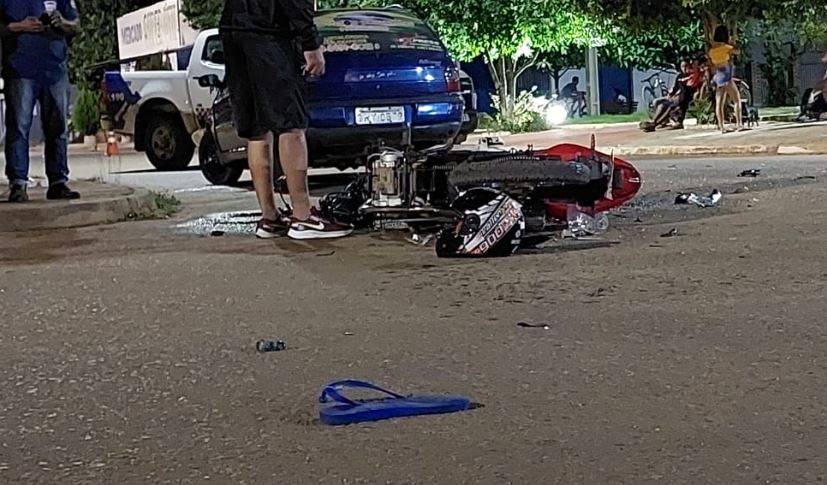 Bombeiros são acionados após colegas de trabalho se envolverem em violento acidente de trânsito, em Vilhena